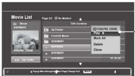 LG M2280D-PR - Movie Selection and PopUp Menu - 2