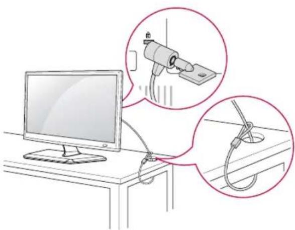 LG M1931D - Using the Kensington security system - 1