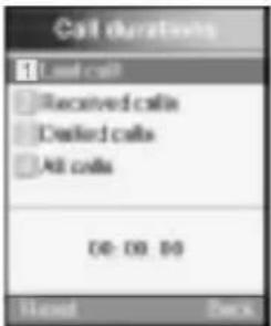 LG L5100 - Call durations [Menu 3-5] - 1