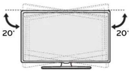 LG 32LU341H - Einstellen des Fernsehers für einen optimalen Blickwinkel - 1