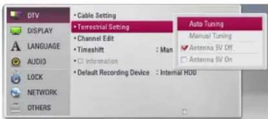LG HR925C - Scanning programmes automatically for Terrestrial Antenna (Auto Tuning) - 1