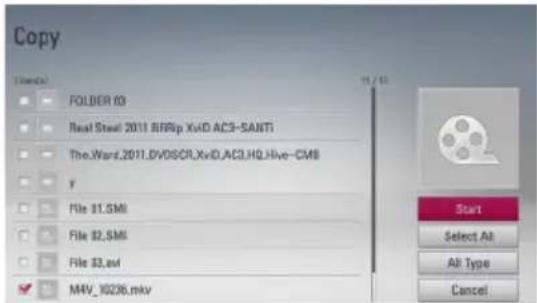 LG HR925C - Copying file(s)/folder(s) to the internal hard disk drive - 4