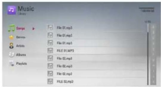 LG HR925C - Using the Music Library - 2