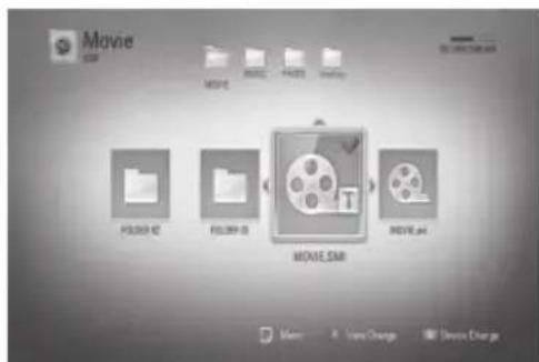 LG BDS580 - Selecting a subtitle file MOVIE - 1