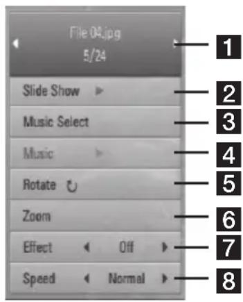 LG BDS580 - Options while viewing a photo - 1