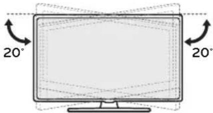 LG 55LV762V - Einstellen des Fernsehers für einen optimalen Blickwinkel - 1