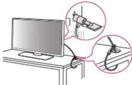 LG 55LV762V - Verwendung des Kensington-Sicherheitssystems - 1