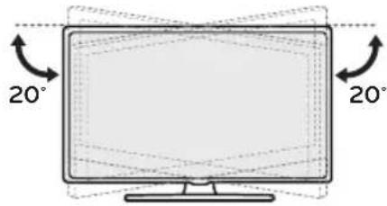 LG 49LV661H - Einstellen des Fernsehers für einen optimalen Blickwinkel - 1