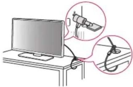 LG 49LV661H - Verwendung des Kensington-Sicherheitssystems - 1