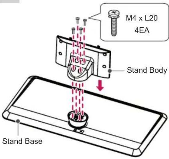 LG 42LW760H - Attaching the Stand - 13