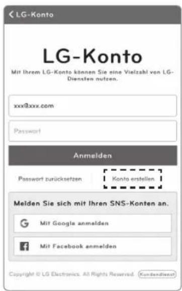 LG VRH950MSPCM - Registrierung einen Kontos - 2