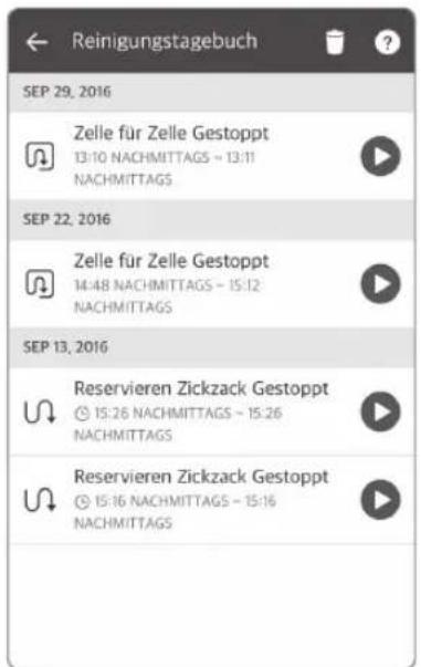 LG VRH950MSPCM - Menü - Reinigungstagebuch - 1