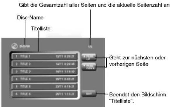 Gibt die Gesamtzahl aller Seiten und die aktuelle Seitenzahl an. Disc-Name Titelliste 1 2 3 4 5 6 7 8 9 10 11 12 13 14 15 16 17 18 19 20 21 22 23 24 25 26 27 28 29 30 31 32 33 34 35 36 37 38 39 40 41 42 43 44 45 46 47 48 49 50 51 52 53 54 55 56 57 58 59 60 61 62 63 64 65 66 67 68 69 70 71 72 73 74 75 76 77 78 79 80 81 82 83 84 85 86 87 88 89 90 91 92 93 94 95 96 97 98 99 100