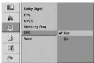 Dolby Digital DTS MPEG Sampling Freq DEC Vocal Auto B1