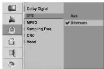 Dolby Digital GPS MPEG Sampling Freq DRC Vocal Aux Stream