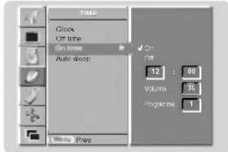 LG MZ-42PM13B - Setting the On/Off Timer - 1