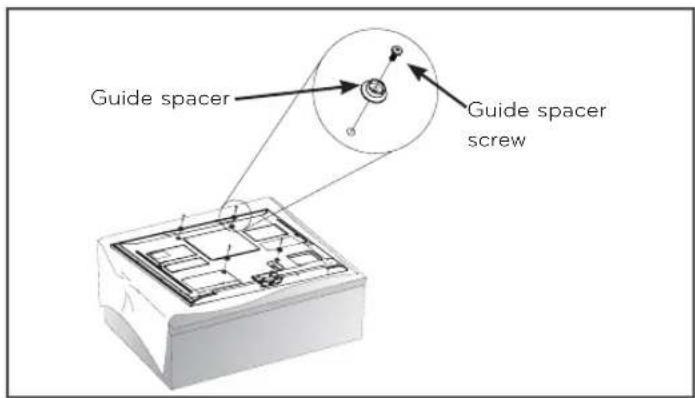 LG LSW420BX - Fixating the mounting bracket on the TV - 1