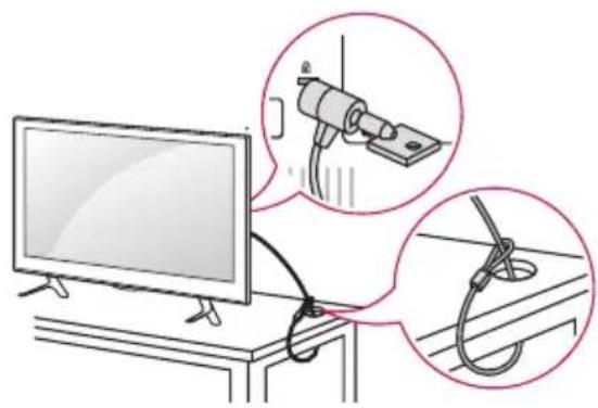LG 32LY761H - Using the Kensington security system - 1