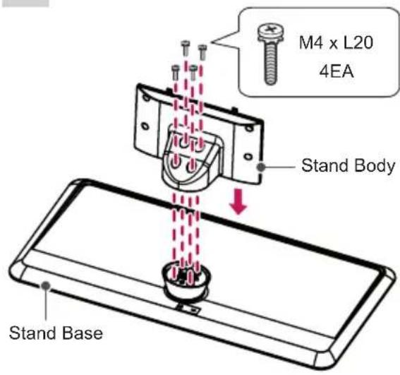 LG 32LY761H - Attaching the Stand - 13