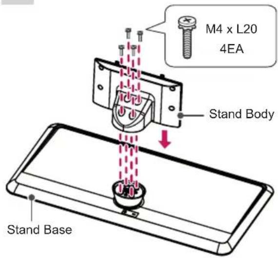 LG 32LY761H - Attaching the Stand - 7
