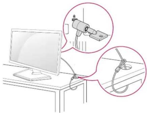 LG 24EB23TM-W - Using the Kensington security system - 1