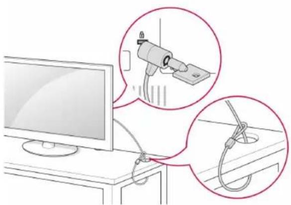 LG 22LJ620H - Using the Kensington security system - 1