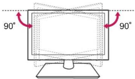 LG 22LJ620H - Adjusting the angle of the TV to suit view - 1