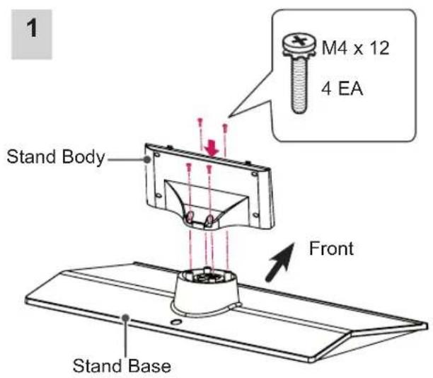 LG 22LJ620H - Attaching the stand - 1