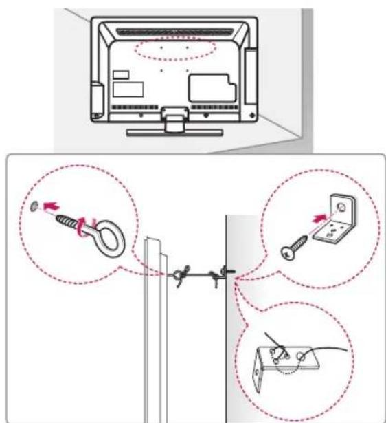 LG 22LJ620H - Securing the TV to a wall - 1