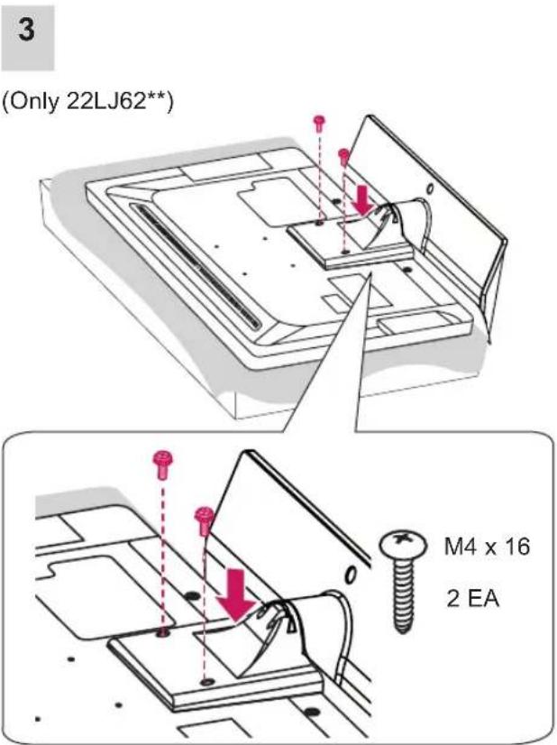 LG 22LJ620H - Attaching the stand - 2