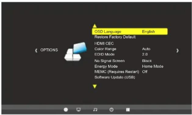 Swedx SS-28K1 - Menu > OPTION - 1