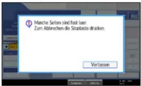 Manche Seiten sind fast leer. Zum Abbrechen die Stopteste drücken.
