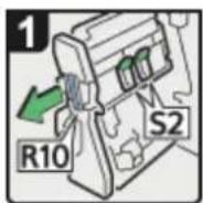RICOH Aficio MP C7501SP - Nachfüllen von Heftklammern im Finisher SR4040 (Sattelstich) - 1