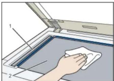 RICOH Aficio MP C7501SP - Reinigen des Vorlagenglases - 1