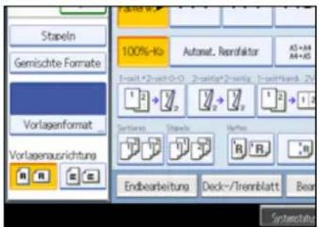 Stapeln Gemischte Formate Vorlagenformat Vorlapenausrichtung 100%-Ko Automat. Reinfaktor A3+A4 A4+A5 1-salt*2-salt 0-0 2-salt*2-saltig 1-salt*kelt 2s Sertfasen Stapeln Methos Endbearbeitung Deck-/Trennblatt Bear Systematicu