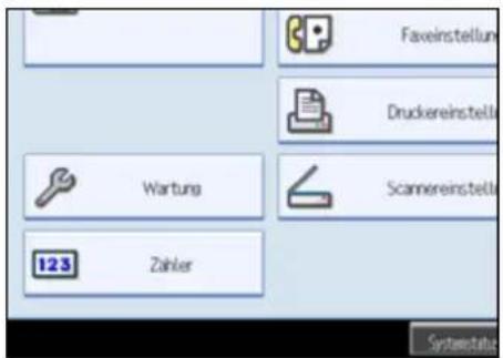 Faxeinstellung Druckereinstell Wartung Scannereinstell 123 Zahler