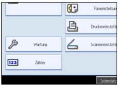Faxeinstellung Druckereinstellä Wartung Scannereinstellä 123 Zahler