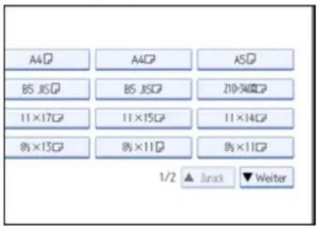 A4□ A4□ A5□ B5 J5□ B5 J5□ 210-34□ 11×17□ 11×15□ 11×14□ 8%×13□ 8%×11□ 8%×11□ 1/2 ▲ Crack ▼ Weiter