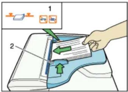 RICOH Aficio MP C5000 - Platzieren von Vorlagen in den ADF - 2