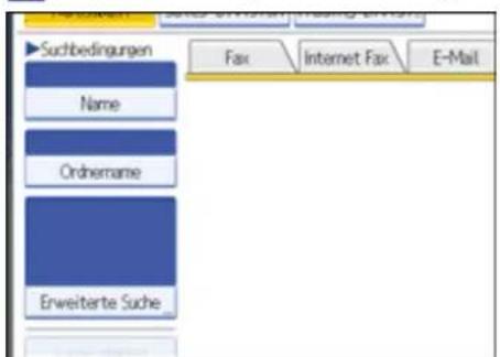 Suchbedingungen Name Ordname Erweiterte Suche Fax Internet Fax E-Mail