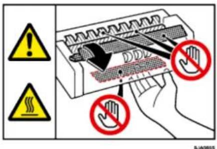 RICOH Aficio MP C5000 - Positionen der Etiketten WARNUNG und VORSICHT für Anwender von Typ 1 und 2 - 3