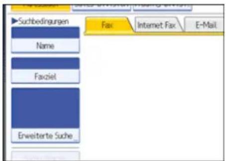 Suchbedingungen Name Faxziel Erweiterte Suche Fax Internet Fax E-Mail