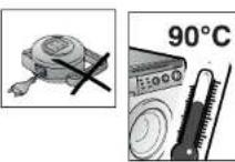 HOOVER H5 14 ENL - ACHTUNG: JE NACH WASCHPROGRAMM KANN SICH DAS WASSER BIS AUF 90° C AUFHEIZEN. - 5