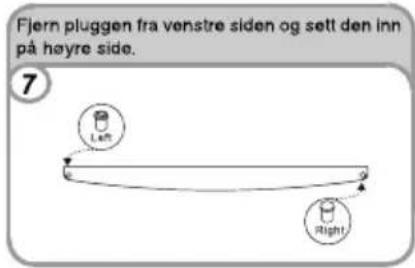 Fjern pluggen fra venstre siden og sett den inn på høyre side. 7 Left Right