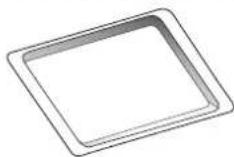 WHIRLPOOL AMW 9615 - RECHTECKIGES BACKBLECH - 1