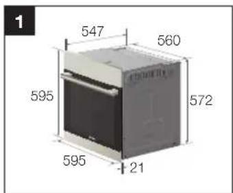 SAMSUNG NV70F7584CS/EG - Einbau in einen Küchenschrank - 1