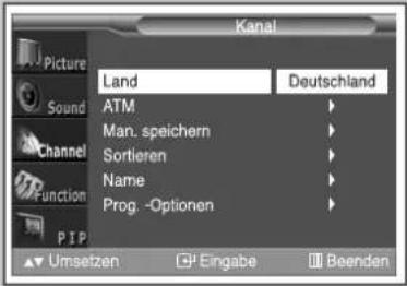 SAMSUNG SP43W6HF - Kanäle automatisch einstellen - 1