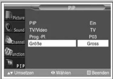 SAMSUNG SP43W6HF - PIP-Funktion verwenden (Bild in Bild) - 5