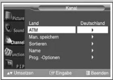 SAMSUNG SP43W6HF - Kanäle automatisch einstellen - 3