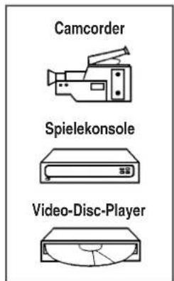 SAMSUNG SP43W6HF - Geräte an den Cinch-Eingang anschließen (abhängig vom Modell) - 3
